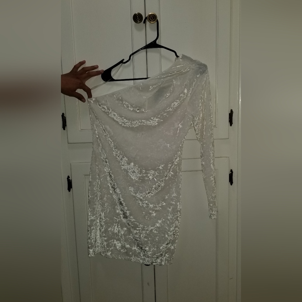 White suede dress